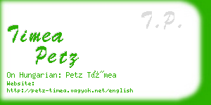 timea petz business card